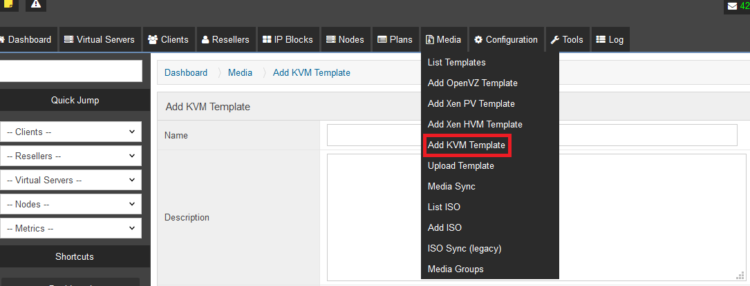 Add KVM Template